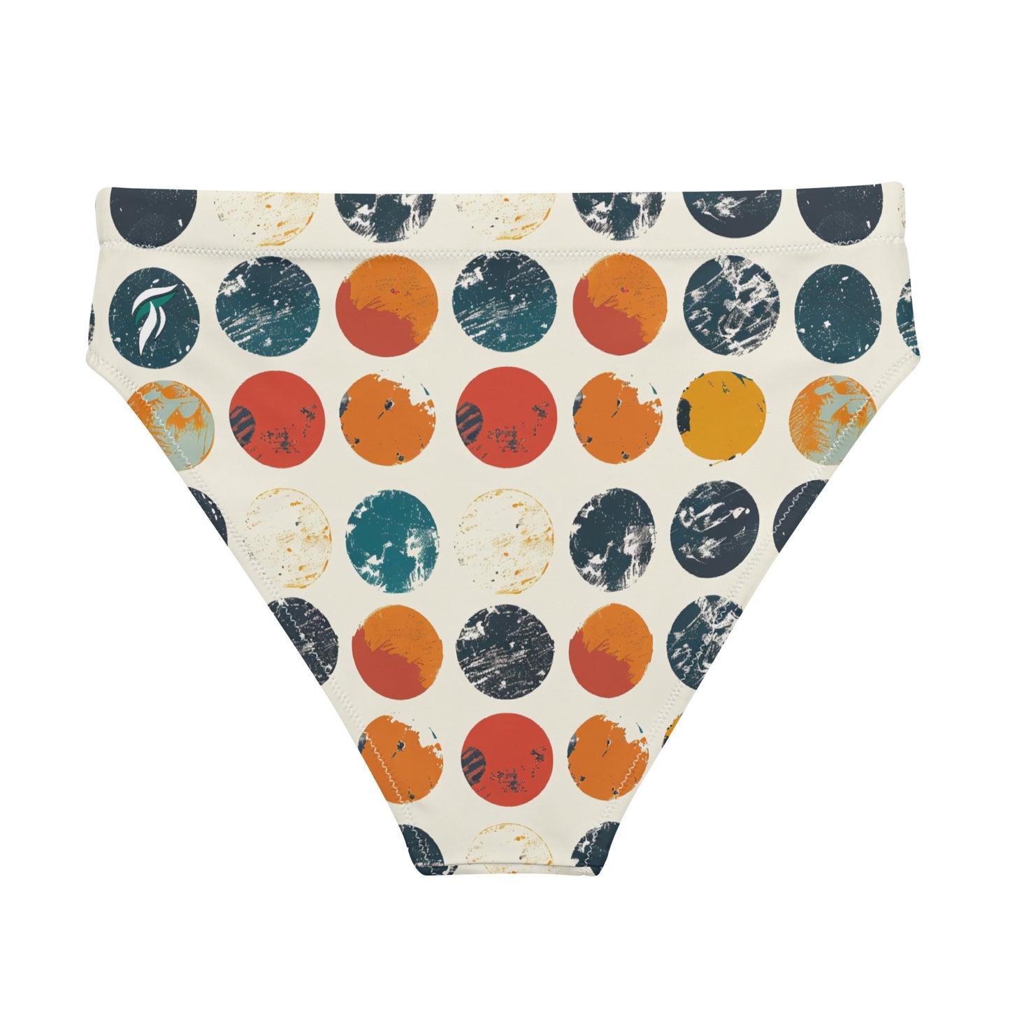 Sunset Circles High-Waist Bikini Bottom