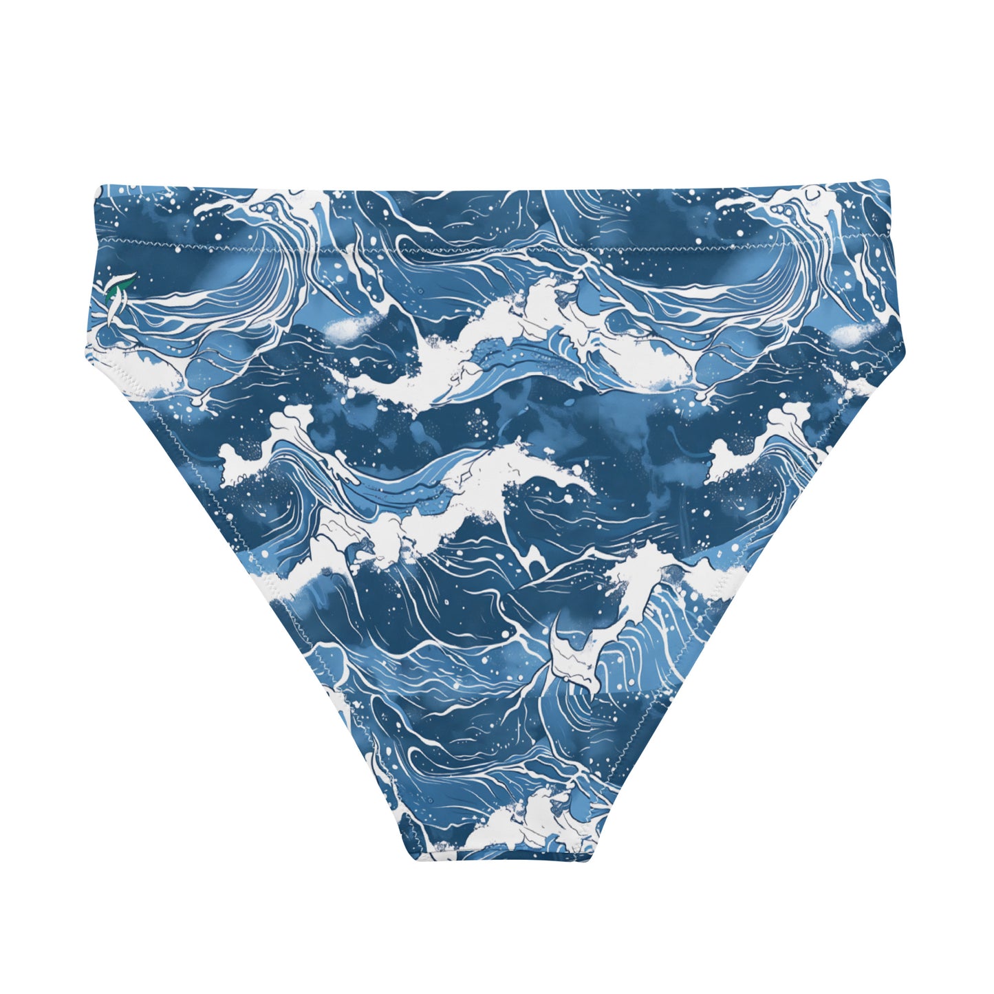 Ocean Waves High-Waist Bikini Bottom