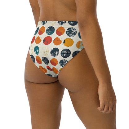 Sunset Circles High-Waist Bikini Bottom