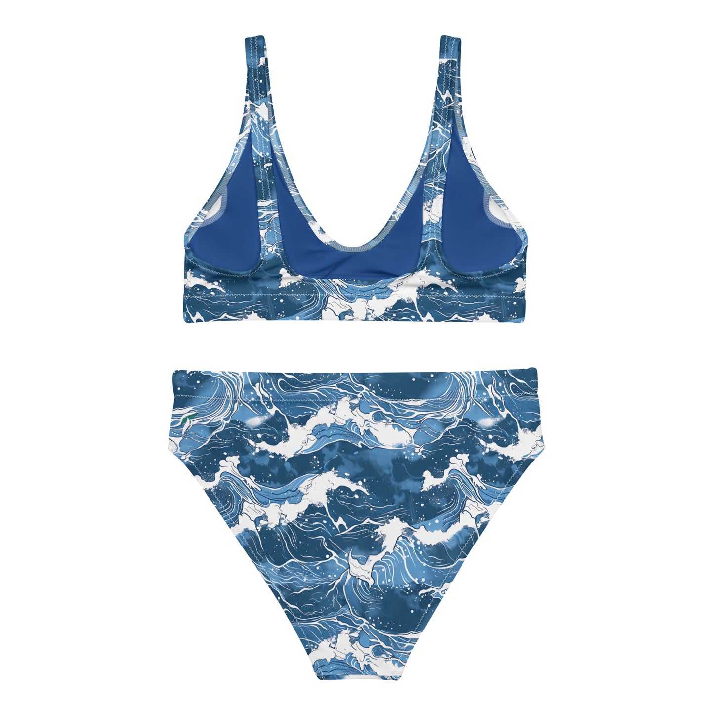 Ocean Waves High-Waist Bikini