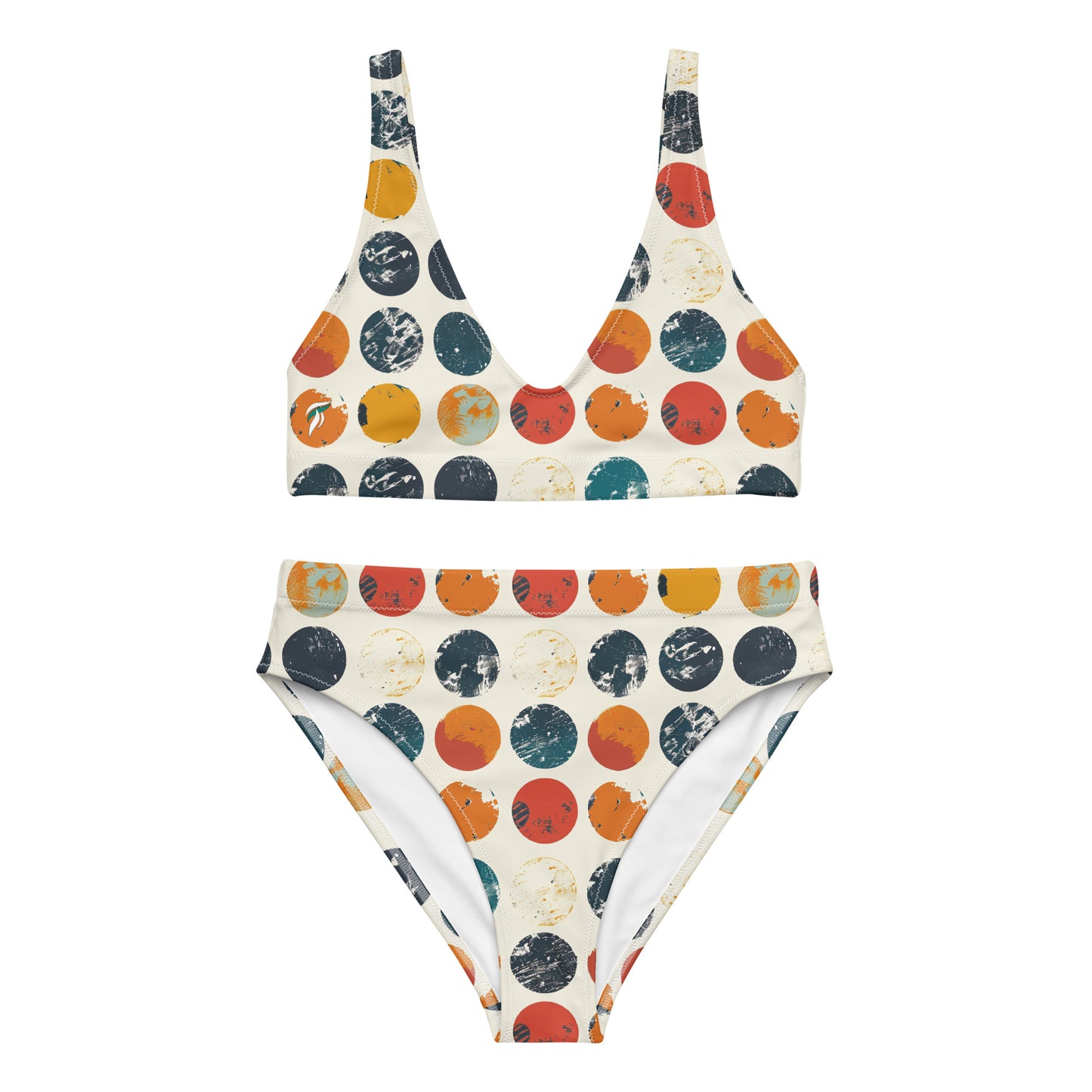 Sunset Circles High-Waist Bikini