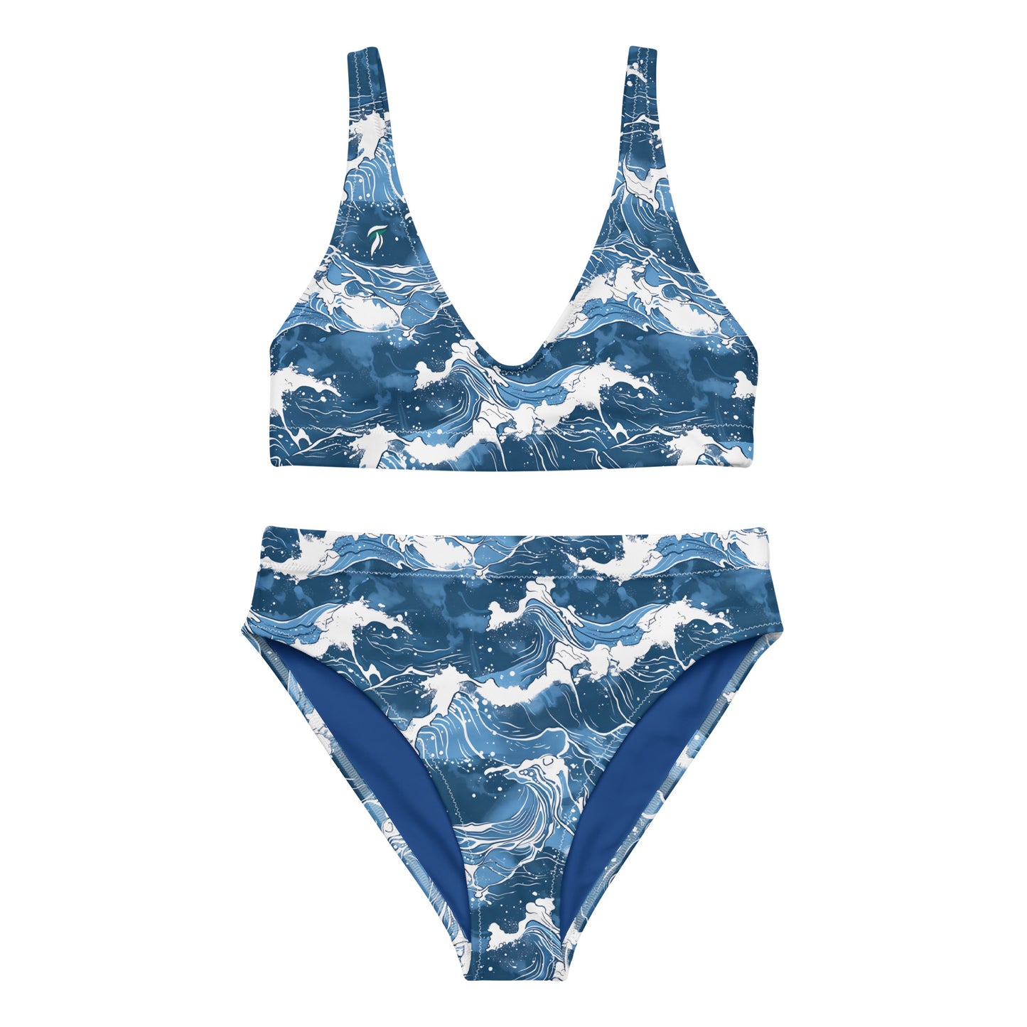 Ocean Waves High-Waist Bikini