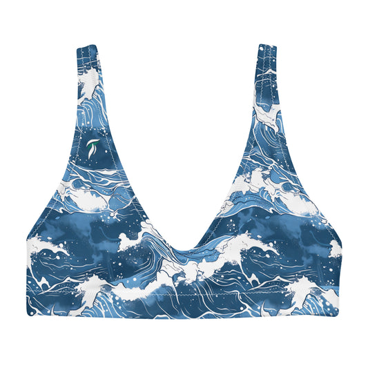 Ocean Waves Bikini Padded Top