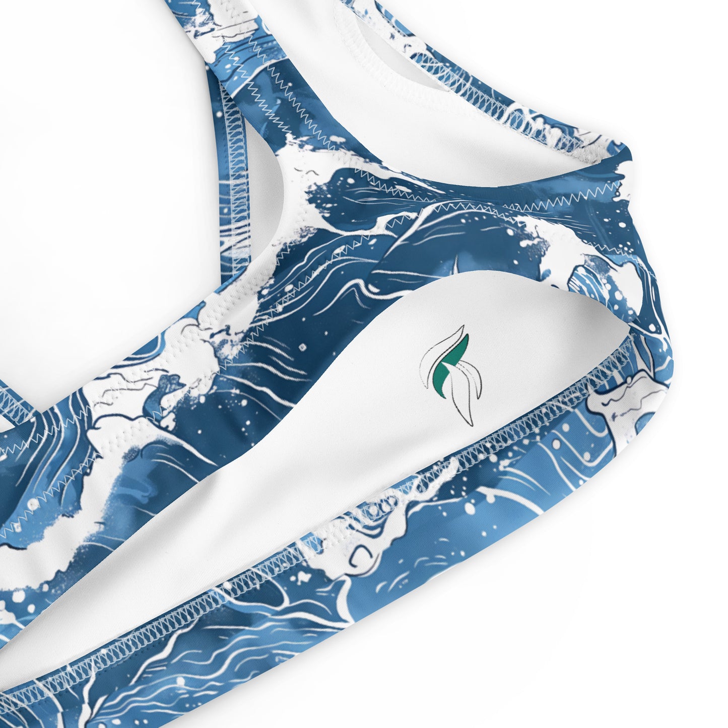 Ocean Waves Bikini Padded Top