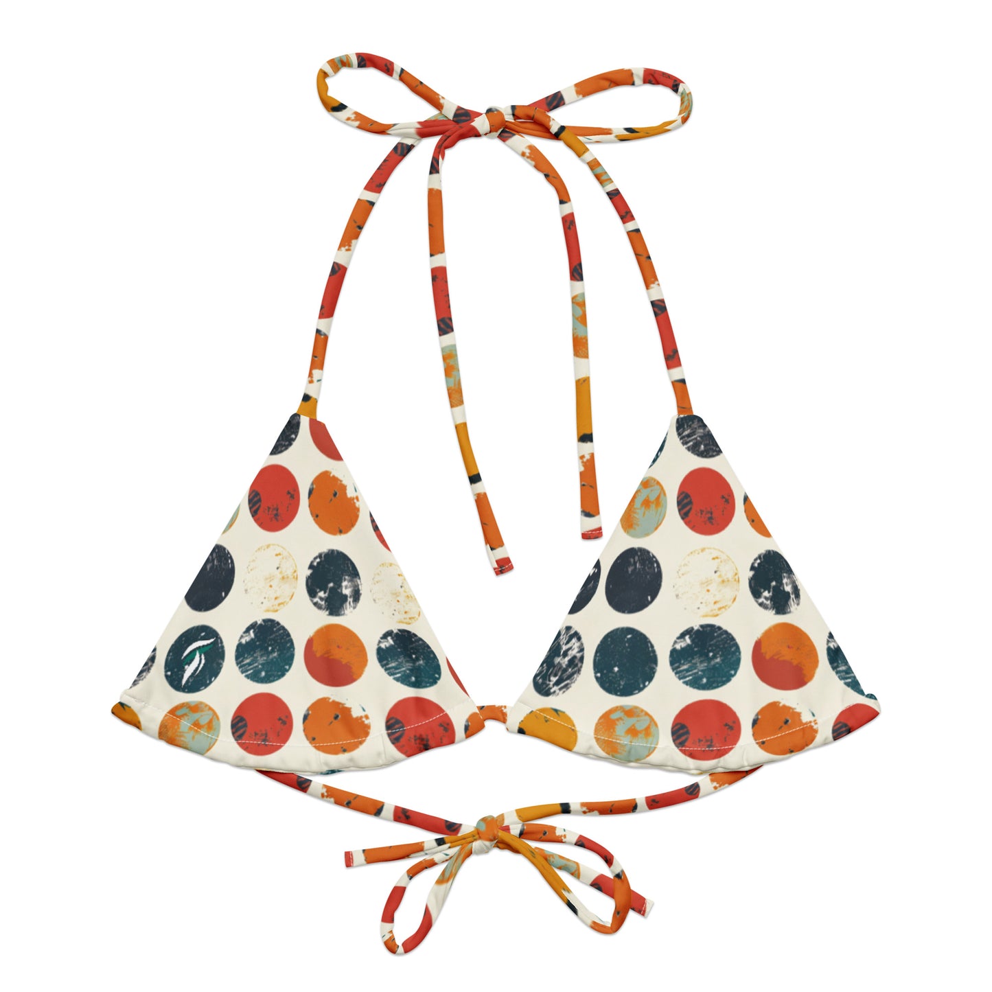 Sunset Circles String Bikini Top