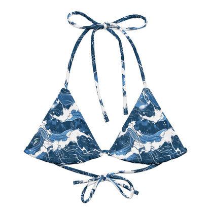 Ocean Waves String Bikini Top