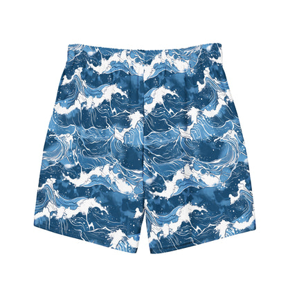 Ocean Waves Swim Trunks