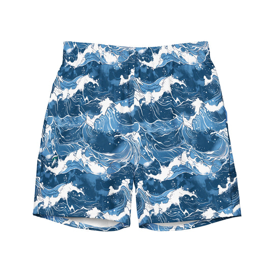 Ocean Waves Swim Trunks