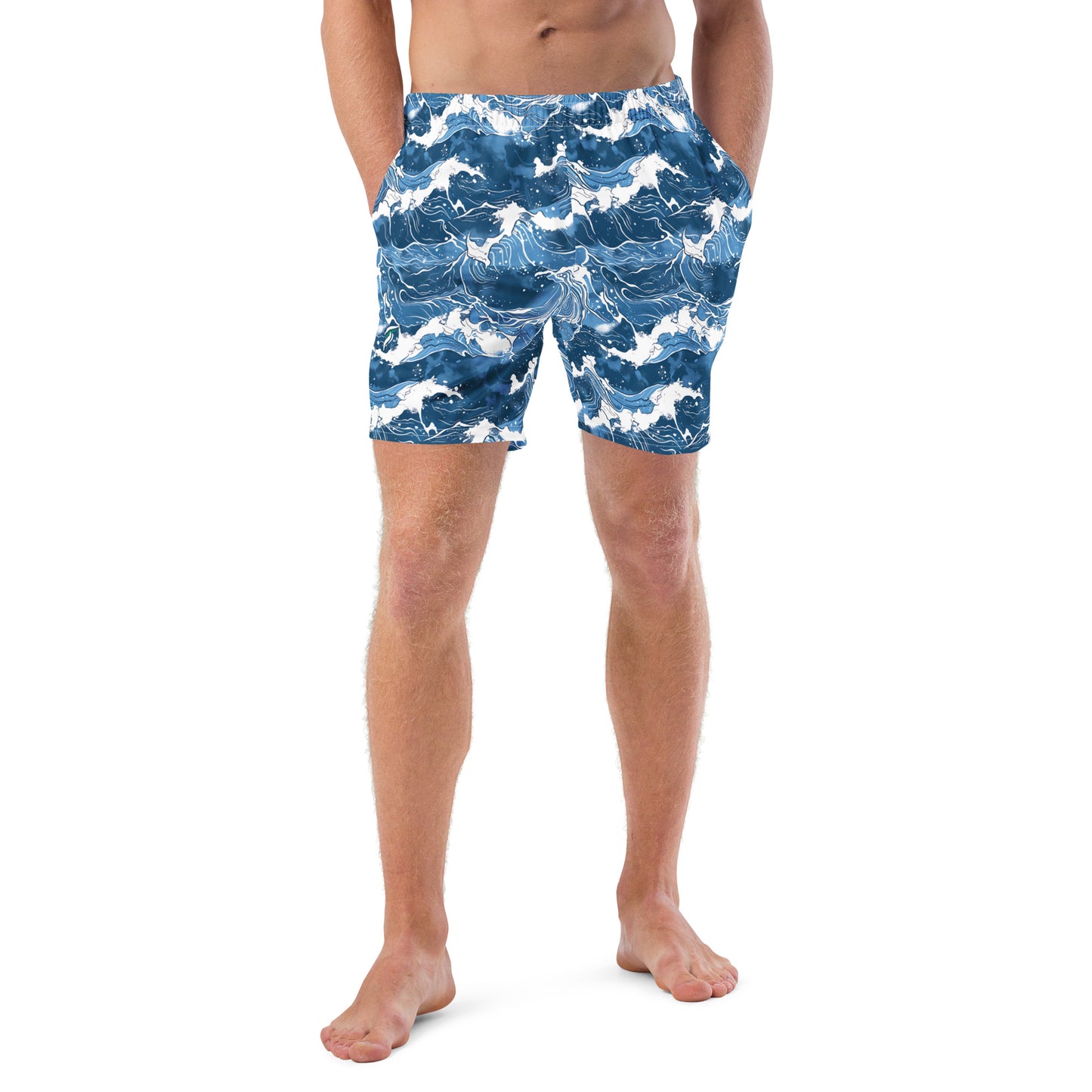 Ocean Waves Swim Trunks